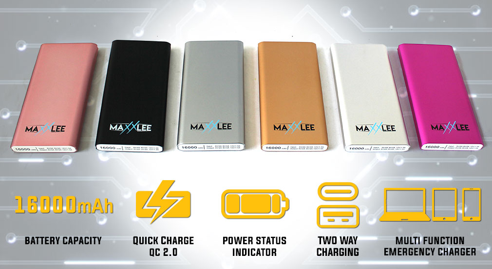 Make Way to 16000 mAh Powerbank Battery Charger with QC2.0 Type-C 
